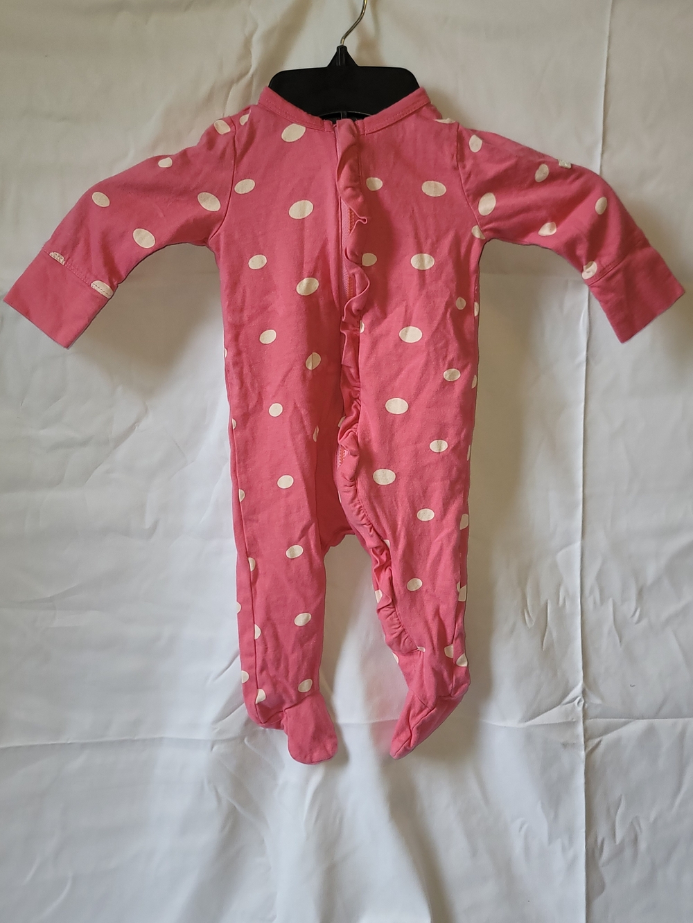 7 For All Mankind Pink Polka Dot Footed One-Piece